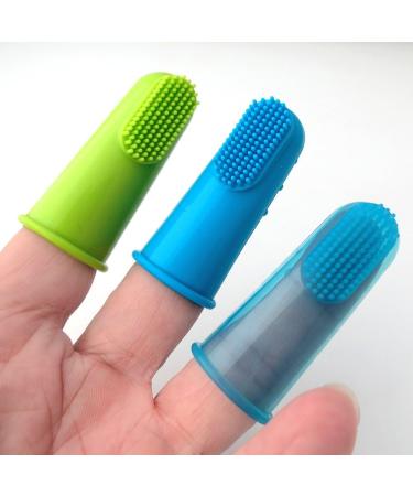 FEDBNET Handle Toothbrushes for Pets 1PCS Pet Finger Silicone Toothbrush Pet Finger Toothbrush Safe Non-toxic Pet Cleaning Supplies for Dogs Cats Most Pets Blue 2.5x5.4cm - Buy Online on GoSupps.com