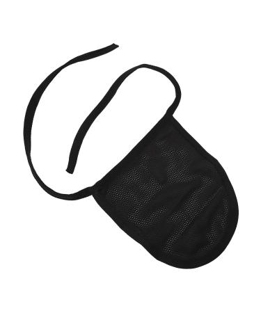 Single Layer Tracheostomy Cover | Neck Stoma Cover | Pure Cotton Full Neck Trachea Cover - Black | International Shipping Available - Buy Online on GoSupps.com