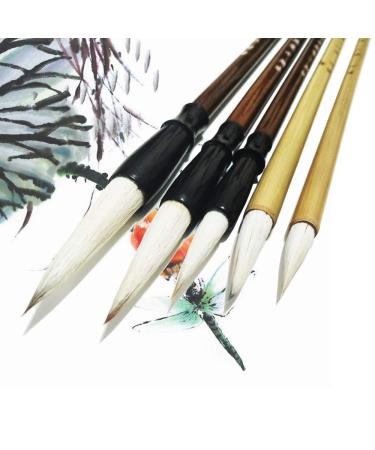 Juedi Chinese Calligraphy Brush Set Chinese Brush Set Watercolor Sumi Drawing Brush Writing Painting Pack of 5 - Buy Online on GoSupps.com