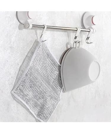 Double Stainless Steel Scrubber Pads Multipurpose Wire Dishwashing Rags for Wet and Dry Non-Scratch Scrubbing Wire Dishwashing Rags Durable Kitchen Scrub Cloth (5pcs) - Buy Online on GoSupps.com