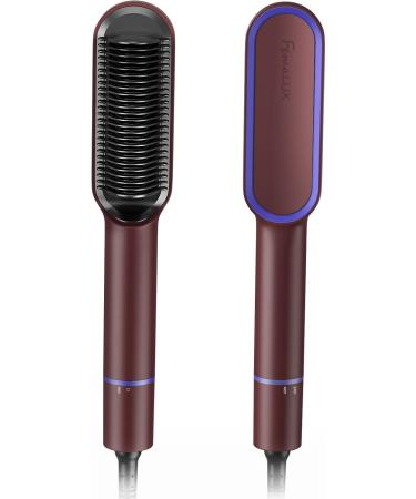 Hair Straightener Brush - Fast Heating 5 Temp Settings Anti-Scald | Ideal for Home & Travel - Buy Online on GoSupps.com