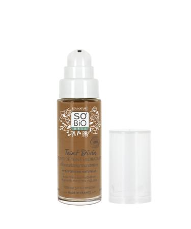 L A NATURE SO BiO tic | Certified Organic Moisturizing Foundation Divine Complexion | Hazelnut | Evens Complexion & Reveals Radiance | Melting Texture Satin Finish | Organic Aloe Vera | Vegan|Made
