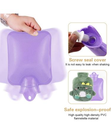 Stickerboy Cute Fluffy Dinosaur Hot Water Bottle - 400ml Natural Rubber, Plush Cover - Ideal Women & Teenagers Gift - Buy Online on GoSupps.com