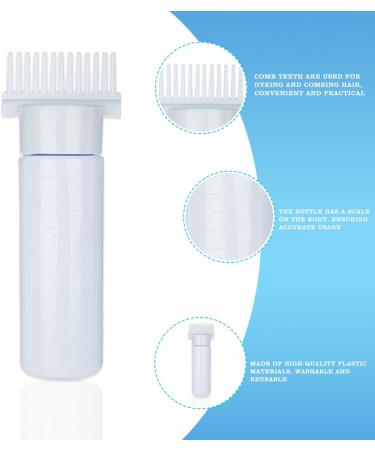 HEKARBAMILL Hair Oil Applicator Bottle 180ml Root Comb Applicator Bottle with Clear Scale and 13 Oil Outlets Portable Hair Dye Bottle for Hair Care and Styling Blue Applicator Bottles - Buy Online on GoSupps.com