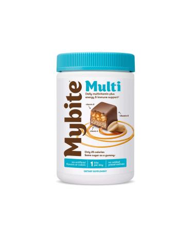 XPIWHTOW Mybite Chocolate Multivitamin 30 Bites Vitamins A B6 B12 C D E Folate Delicious Supplement with Immune Support for The Whole Family