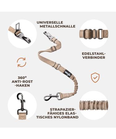 Buy Wuglo Adjustable Dog Seat Belt for Car - Universal Safety Buckle for Dogs & Child Safety Seat (Beige) | Shop Now! - Buy Online on GoSupps.com