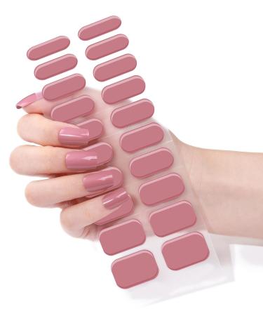 Wahrshei Nail Foils | 24PCS Self-Adhesive UV Gel Nail Stickers | Nude Pink Gel Polish Wraps for Stunning Nails - Buy Online on GoSupps.com
