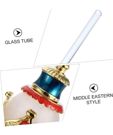 Healeved Perfume Bottle Essence Bottle Essential Oil Bottle Glass Bottle Vintage Decor Perfumes for Women Arabic Car Decor Travel Spray Arabic Perfume Retro Perfume Mini Bottled 3.5x3.5cm Blue - Buy Online on GoSupps.com