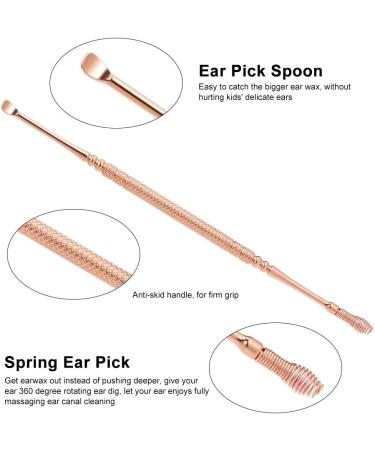 BBSJ 3Pcs Ear Cleaner Set with LED Flashlight - Stainless Steel Ear Wax Removal Tool for Baby and Adults - Buy Online on GoSupps.com