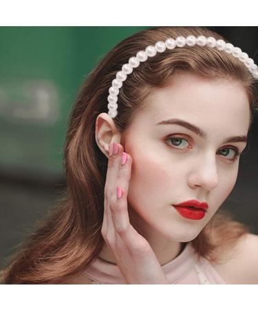 Yucool 4 Pearl Hair Ties | Elegant Pearl Hair Accessories for Weddings Parties & Gifts - 8 Pack - Buy Online on GoSupps.com