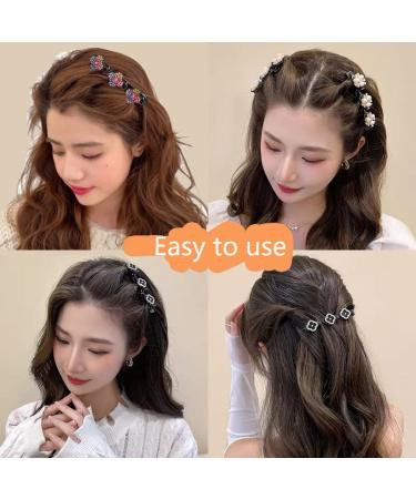 9Pcs Crystal Braided Hair Clips for Women - Hair Accessories with Stone Detail - Shipping from US | KKSS - Buy Online on GoSupps.com