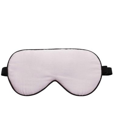 moonsix Mulberry Silk Eye Mask Blindfold Eyeshade Super Smooth Sleeping Mask for Travel Nap Meditation with Adjustable Strap Light Pink