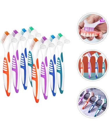 Ounona 8-Piece Double-Sided Toothbrush Set | Ergonomic Prosthesis Cleaning Brushes for false teeth | Portable Dental Care - Buy Online on GoSupps.com