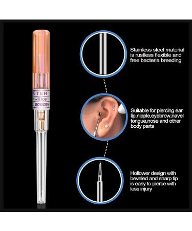SOTICA 14G Catheter Piercing Needles - 50pcs Stainless Steel Hollow Needles for Body Piercings - Buy Online on GoSupps.com