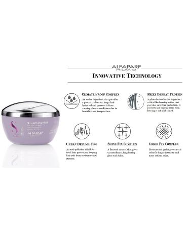Alfaparf Milano Semi Di Lino Smooth Mask - Intensive Detangling Treatment for Frizzy Hair - Controls Frizz, Straightens and Hydrates - 6.80 Fl Oz - Buy Online on GoSupps.com