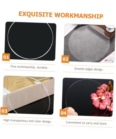 TEHAUX Acrylic Panels Clear Round Acrylic Sheet Cake Pan Key Fob Clear Acrylic Circle Rounds Acrylic Cake Disc Glass Plate Transparent 30.00X30.00X0.30CM - Buy Online on GoSupps.com