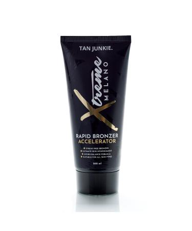 Tan Junkie Xtreme Melano Rapid Bronzer Accelerator 200ml - Luxurious Sunbed Cream for Enhanced Tanning Skin Nourishment & Hydration - with Carrot Root Kukui Oil & Pineapple Extracts