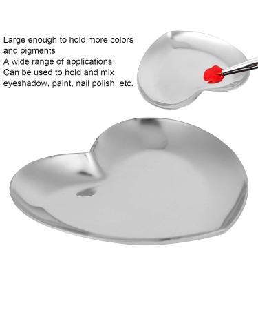 Heart Shaped Nail Palette - Stainless Steel DIY Color Mixing Tray for Nail Art | International Shipping - Buy Online on GoSupps.com