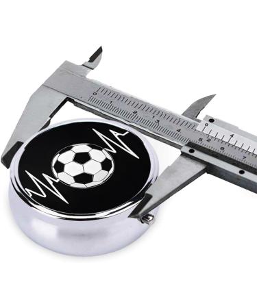 I Love Soccer Mini Round Pill Box | 3 Compartment Portable Pill Organizer for Travel Home & Office - Buy Online on GoSupps.com