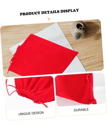 WOONEKY 3pcs Hair Dryer Storage Bag Travel Makeup Bag Organizer Blow Dryer for Curly Hair Red Flannel - Buy Online on GoSupps.com