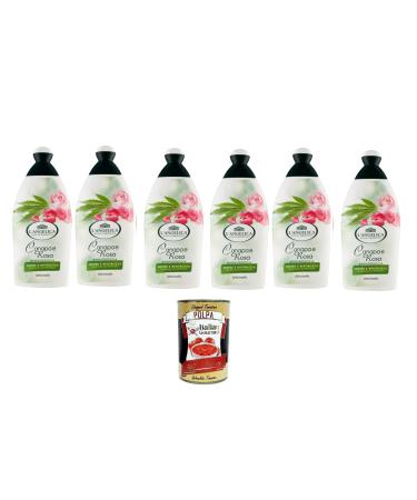 Italian Gourmet E.R. Angelica Officinalis Shower Gel with Hemp and Rose Extracts 450 ml Shower Gel with Hemp and Rose Extracts 6 x 450 ml + Italian Gourmet Pulp 400 g