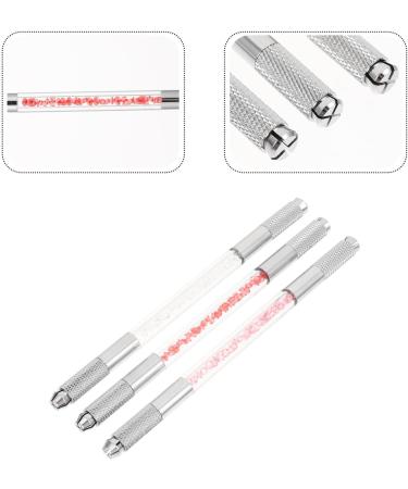 PLAFOPE 3pcs Copper Makeup Supplies Eyebrow Pens Aluminum Alloy Plastic Crystal Pen Eyebrow Pencil - Buy Online on GoSupps.com