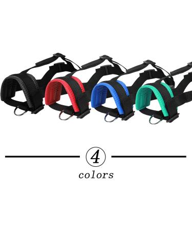 ILEPARK Adjustable Nylon Dog Muzzle - Stop Biting Barking & Chewing - Size S Green | International Shipping - Buy Online on GoSupps.com