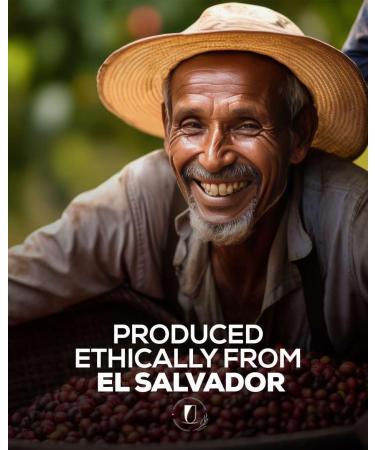 Lucky Cuppa El Salvador Las Isabellas Bean - Light Roast Whole Coffee Beans - El Salvador Coffee - Organic Coffee Gifts for Coffee Lovers - 250g Bag - Buy Online on GoSupps.com