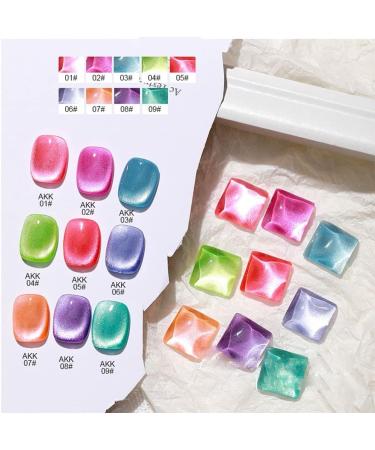 15ml Need LED Lamp Colorful Semi Permanent Gel Nail Polish Phototherapy Gel Fluorescent Spar Cat Eye Gel - (Color: 8) - Buy Online on GoSupps.com
