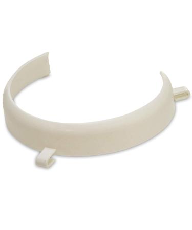 Mars Wellness White Food Plate Guard - Reusable Snap On Ring fits 7.5" - 11.75" Plates - Kitchen Living Aid to Prevent Spills - Microwave Dishwasher Safe - Disabled, Elderly, Handicapped 7.5-11.75 Inch (Pack of 1)