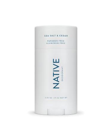 Buy Native Deodorant Sea Salt & Cedar - Aluminum Free for Men & Women 2.65oz (1 Pack) - International Shipping Available - Buy Online on GoSupps.com