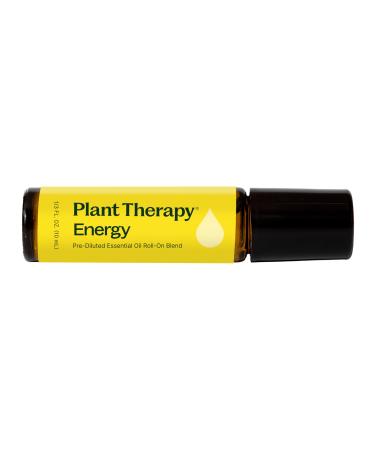 Plant Therapy Energy Essential Oil Blend 10 mL (1/3 oz) Refreshing Energizing Blend 100% Pure Pre-Diluted Roll-On Natural Aromatherapy