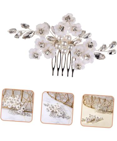 DOITOOL Bridal Comb Bridal Hair Combs Hair Accessories Flower Hair Clip Hair Combs for Women Hair Combs Pin Wedding Hair Comb Pearl Bride White Soft Pottery Flower Polymer Clay - Buy Online on GoSupps.com