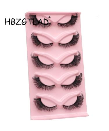 HBZGTLAD Cat-Eye 3D Mink Eyelashes - Curled Winged Natural & Realistic Messy End, Soft & Thick False Eyelashes (MA01) - Buy Online on GoSupps.com