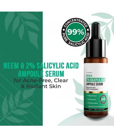Dr Sheth Neem & BHA Spot Clarifying Serum For Clear Spot-Free Skin With 2% Salicylic Acid Niacinamide Neem Oil | Spot Treatment Face Serum For All Skin Types | For Women & Men -30ml - Buy Online on GoSupps.com
