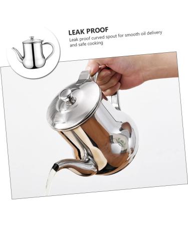 Milisten 1pc Stainless Steel Oil Pot Stainless Steel Cooking Supplies Vinegar Bottle Soy Sauce Bottle Household Leak Proof Soy Sauce Dispenser Leakage Proof Frying Grease Olive Oil Bottle - Buy Online on GoSupps.com