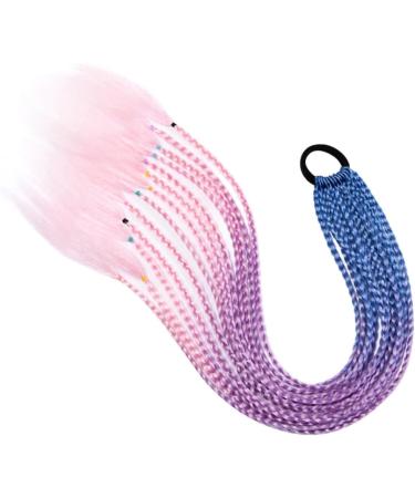 minkissy 3 Sets Curly Wig Human Hair Colorful Wigs Hair Ties Kids Hair Braided Wig Hair Extensions Colored Micro Braid Hair Wig Ponytail Hair Tie Girls Ring Pigtails Ponytail Holder Ring - Buy Online on GoSupps.com