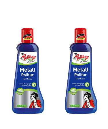 Poliboy - metal polish - cleaning and maintaining metals - with start -up protection - 2x200ml - Made in Germany 200 ml (2 Pack)