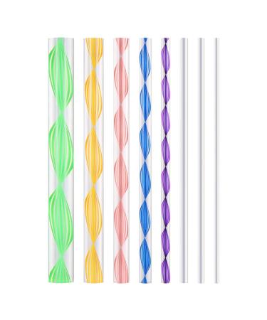 Milist 8 pieces Dotting Rods Dual-Ended Acrylic Twist Sticks Wax Pencil Drawing Drafting Dotting Sticks for Coloring Manicure Nail Art Mandala Dotting Tools