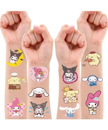 142 Pcs Cute Japanese Temporary Tattoos for Kids  8 sheets Party Supplies Party Favors Cartoon Tattoos Stickers For Kids