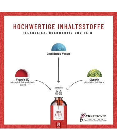 NATURTREU Vitamin B12 Drops 50ml - High Dose 250 g Vegan & Alcohol-Free Methylcobalamin & Adenosyl (4:1) - International Shipping Available - Buy Online on GoSupps.com