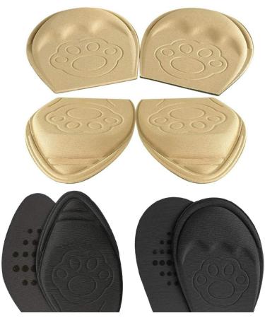 4 Pairs Forefoot Half Size Pad Insoles - Plantar Foot Cushions & High Heel Inserts for Women's Pumps - Comfort & Support Orthotics - Buy Online on GoSupps.com