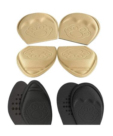 4 Pairs Forefoot Half Size Pad Shoe Inserts Womens Pumps Mini Spray Bottle Holder High Heel Cushion Inserts Half Insole Metatarsal Pad Breathable Forefoot Cushions Foam