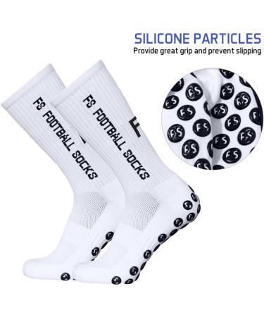 Taruor Unisex Football Socks for Kids & Men | 3 Pairs Anti-Slip Compression Stockings for Outdoor Sports & Running (Size 39-46) - Buy Online on GoSupps.com
