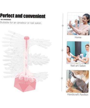 minkissy Clear Nail Sample Stick Spiral Nail Practice Stand Spiral Nail Tips Holder Manicure Nail Display Stand Spiral Nail Color Display Stand Nail Art Supply Bracket Modeling Acrylic 6.2x6.2cm Pink - Buy Online on GoSupps.com