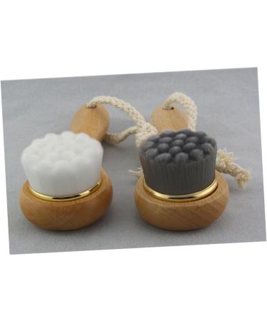 minkissy Facial Cleaning Brush Face Scrubbers Dry Brush Exfoliating Face Brush Wooden Skin Scrubbers Skin Cleaning Brush Facial Brush Exfoliating Facial Brush Makeup Remover Wooden Handle - Buy Online on GoSupps.com