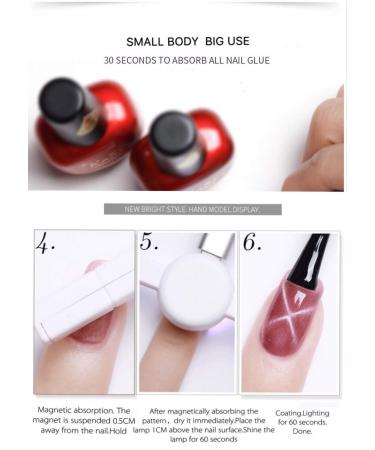 Ruihua 2 in 1 DIY Gel Nail Lamp & Double-Headed Cat Eye Gel Magnetic Tools | 3D Nail Art Decor & Polish Accessories for Perfect Nail Designs - Buy Online on GoSupps.com