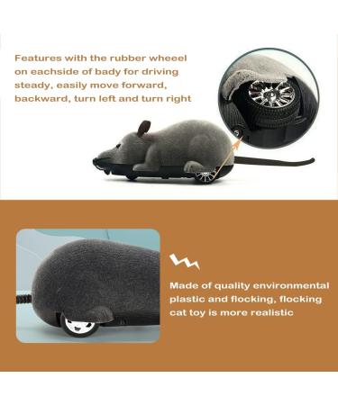 Remote Control Fake Rat Cat Toy - Interactive Realistic Mouse Figures for Cat Prank Joke Scary Trick Funny Toy - Gray - Buy Online on GoSupps.com
