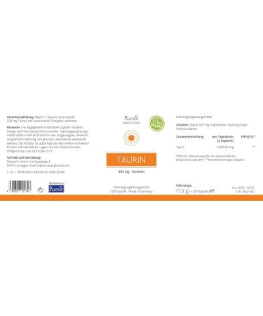 Buy Plantavis Taurin 120 Capsules | Premium Quality Taurine Supplement for Energy & Focus - Fast International Shipping - Buy Online on GoSupps.com