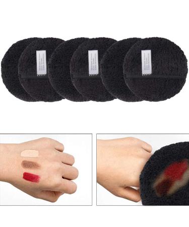 Kinhwa Reusable Makeup Remover Pads - Super Soft Washable Microfiber Facial Cleaning Pads with Laundry Bag (6 Pieces Black) | Eco-Friendly & International Shipping - Buy Online on GoSupps.com